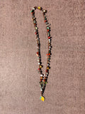 Brown Lemon Beaded Crochet Necklace