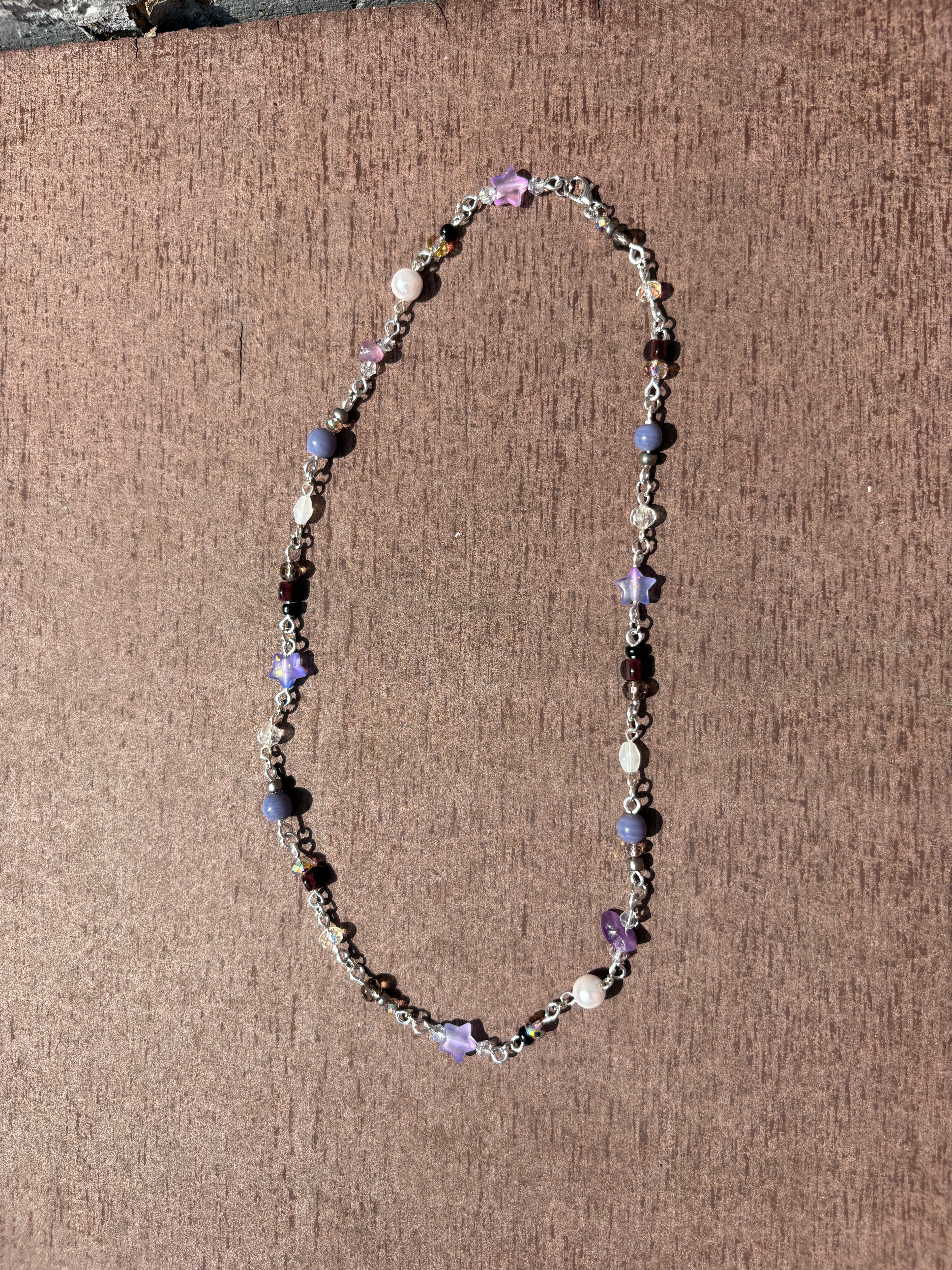 Purple Celestial Star Suncatcher Necklace