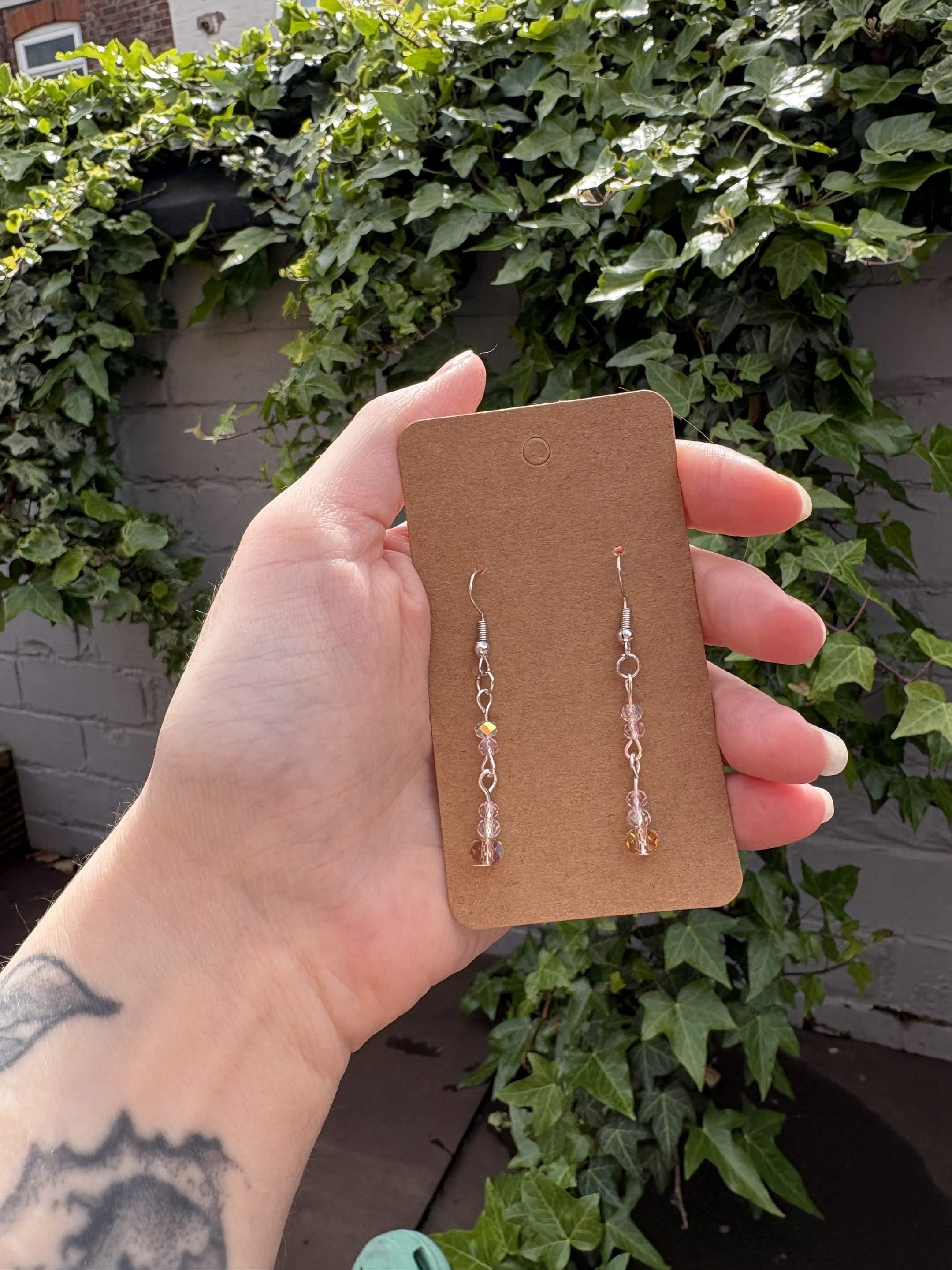 Simple suncatcher earrings