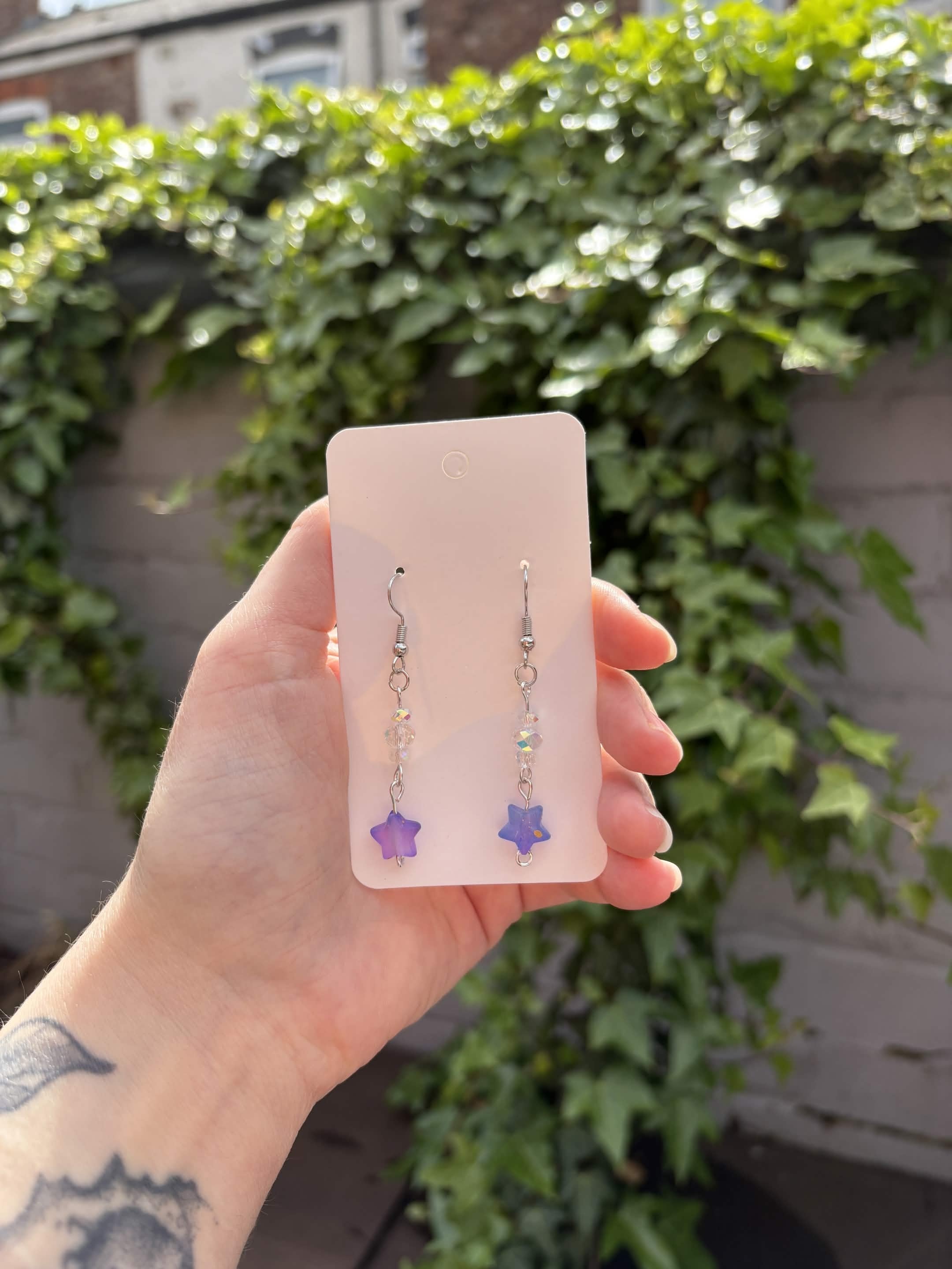 Purple Celestial Suncatcher Earrings